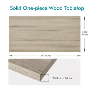60x24 one-piece wood table top in oak