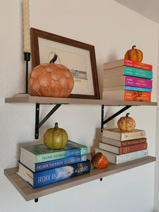 KABOON Floating Shelves for Wall, Set of 2--Oak