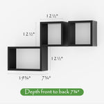 Load image into Gallery viewer, KABOON Floating Cube Shelves--Black

