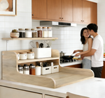 Load image into Gallery viewer, Kaboon Washer Dryer Countertop 2 Tier, Laundry Space Organizer, Oak
