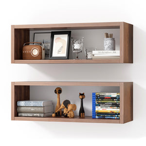 KABOON Floating Shelves Cube--Dark Walnut