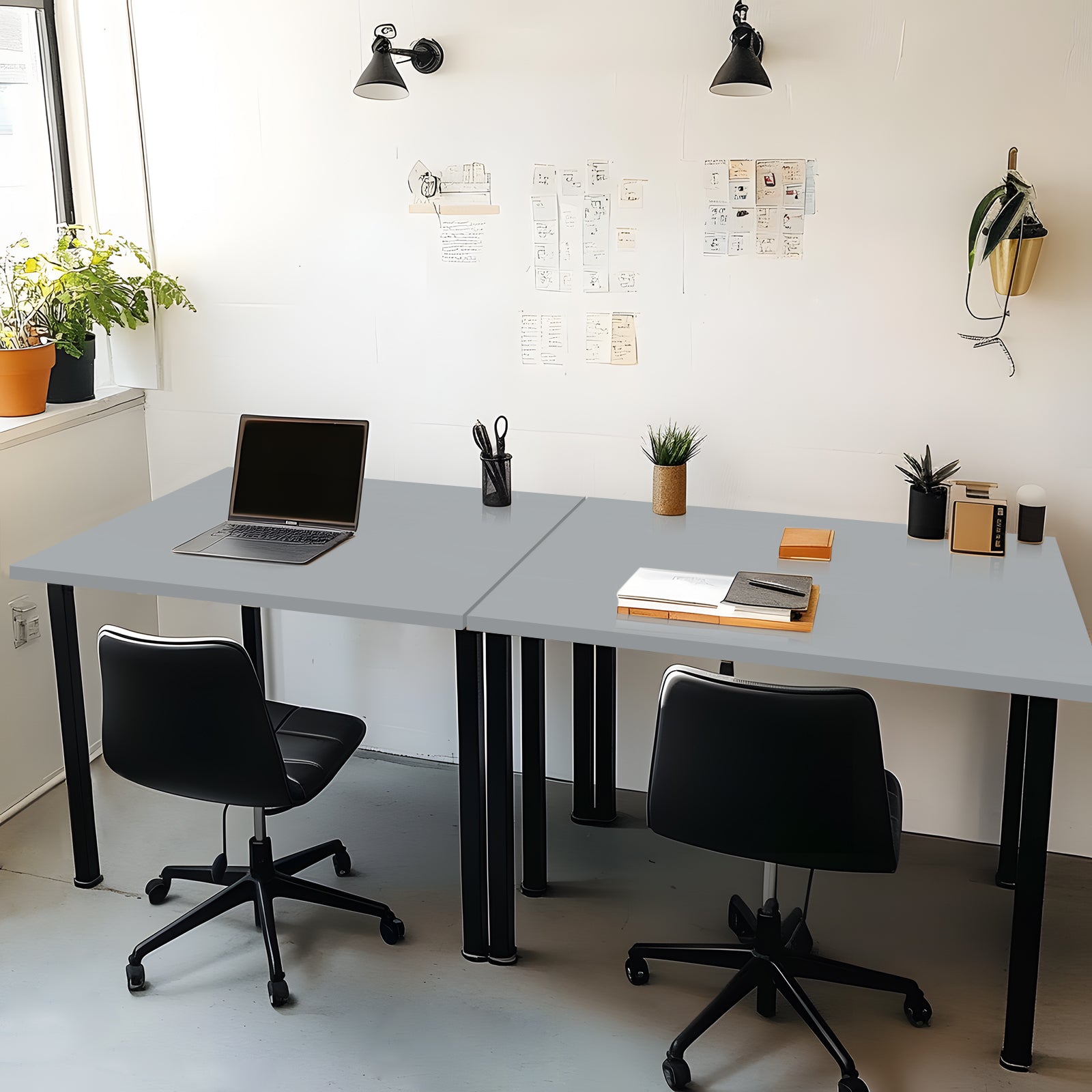 KABOON Solid Color Tabletop--Silver Gray