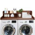Load image into Gallery viewer, Kaboon Washer Dryer Countertop 2 Tier, 58&quot; W x 28&quot; D x 12&quot; H, Dark Walnut

