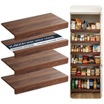 Load image into Gallery viewer, Wire Shelf Covers, Wire Rack Covers for Pantry, Closet (4pcs), Dark Walnut
