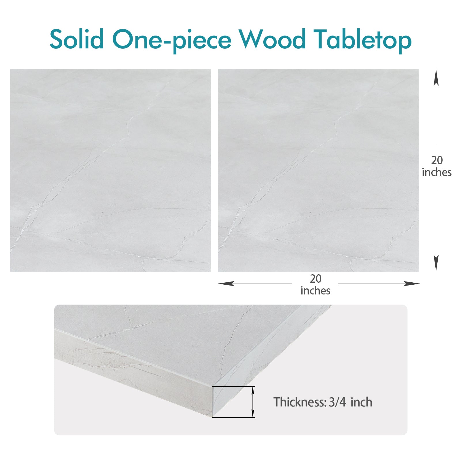 KABOON Universal Tabletop--White Rock-4 sizes