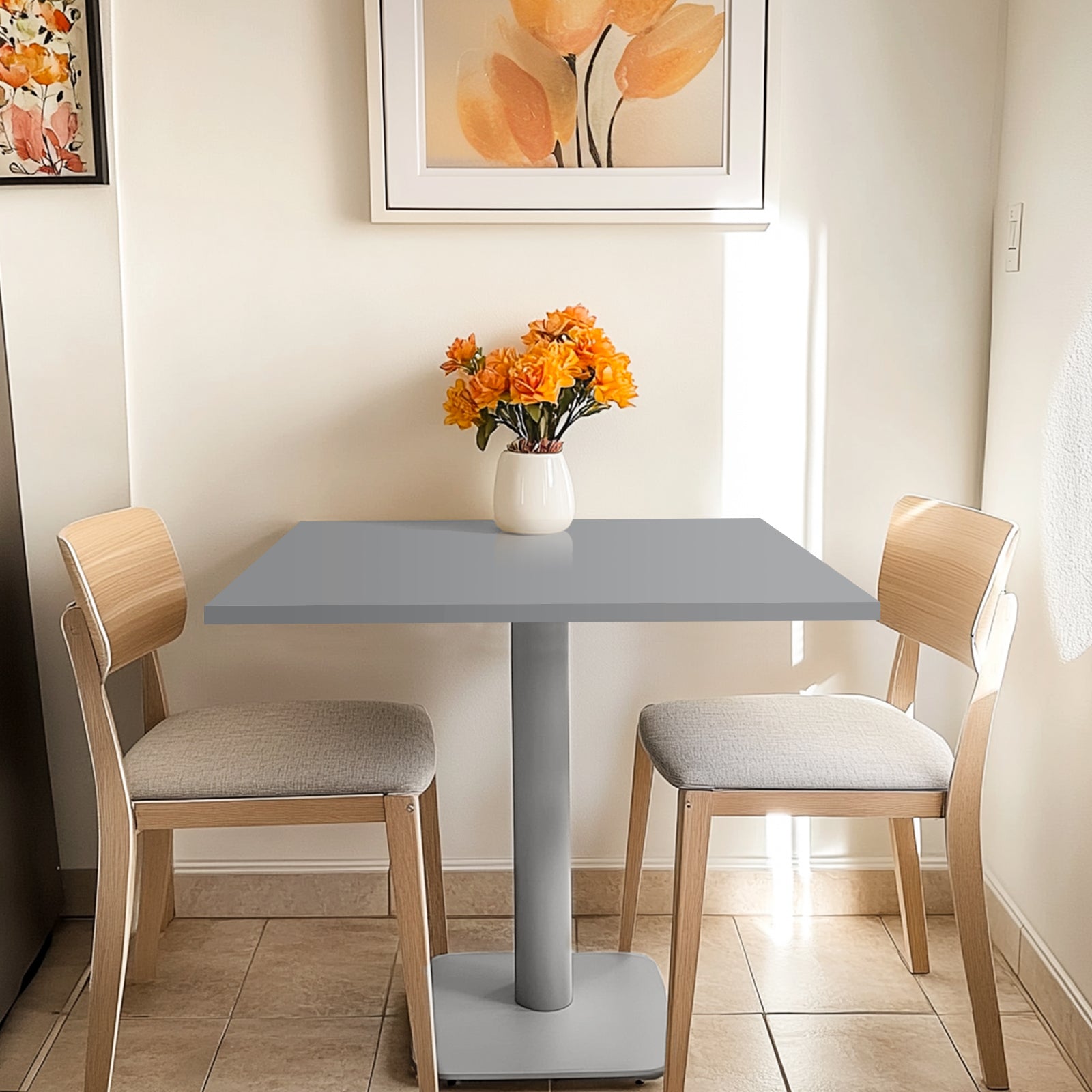 KABOON Solid Color Tabletop--Silver Gray