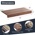 Load image into Gallery viewer, Wire Shelf Covers, Wire Rack Covers for Pantry, Closet (4pcs), Dark Walnut
