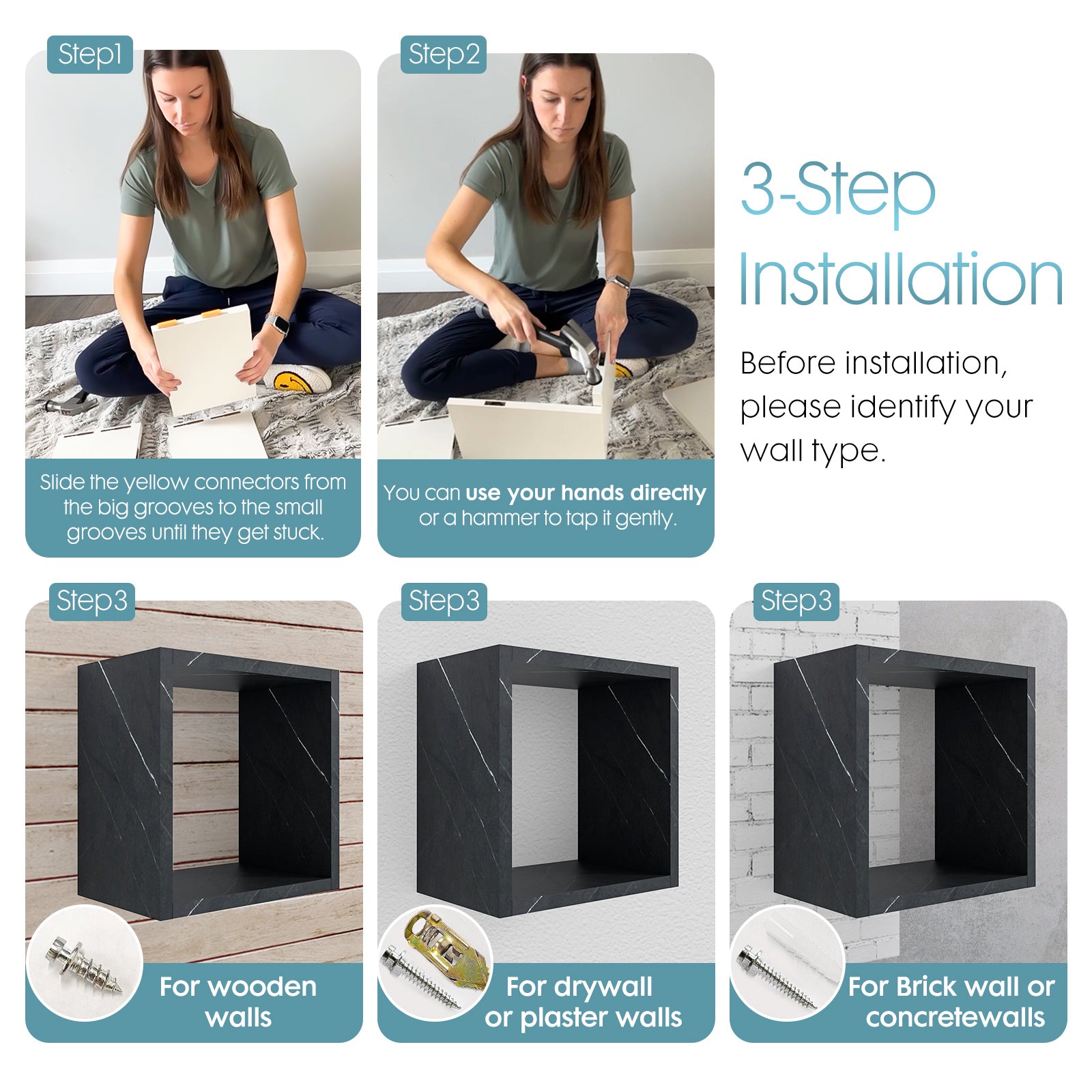 KABOON Floating Shelves Cube--Cloud Atlas