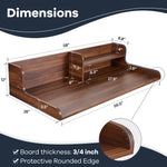 Load image into Gallery viewer, Kaboon Washer Dryer Countertop 2 Tier, 58&quot; W x 28&quot; D x 12&quot; H, Dark Walnut
