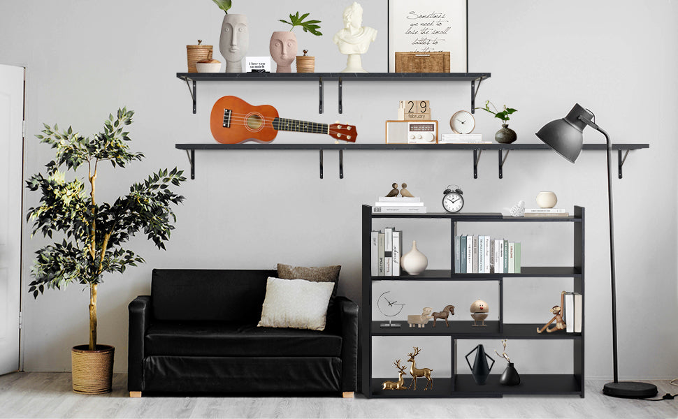 KABOON Floating Shelves for Wall 10" D x 27” W Set of 2--Cloud Atlas