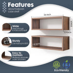 Load image into Gallery viewer, KABOON Floating Shelves Cube--Dark Walnut
