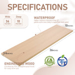 Load image into Gallery viewer, KABOON Floating Shelves for Wall, Set of 2--Light Walnut
