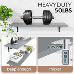 Load image into Gallery viewer, KABOON Floating Shelves for Wall, Set of 2--Gray
