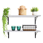 Load image into Gallery viewer, KABOON Floating Shelves for Wall, Set of 2--White Rock
