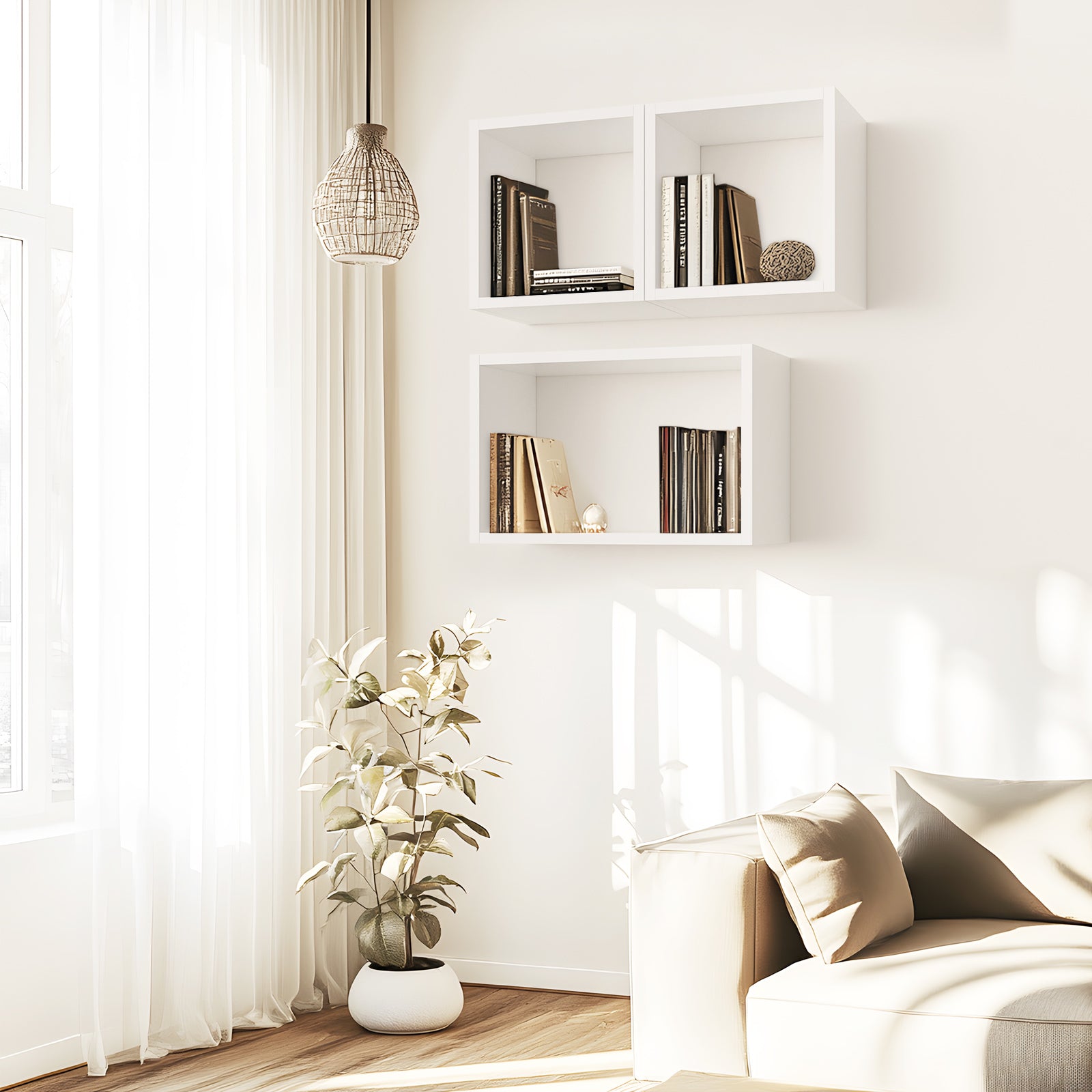 KABOON Floating Shelves Cube--White