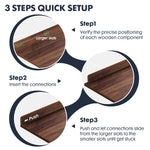 Load image into Gallery viewer, Wire Shelf Covers, Wire Rack Covers for Pantry, Closet (4pcs), Dark Walnut
