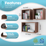 Load image into Gallery viewer, KABOON Floating Shelves Cube--Dark Walnut
