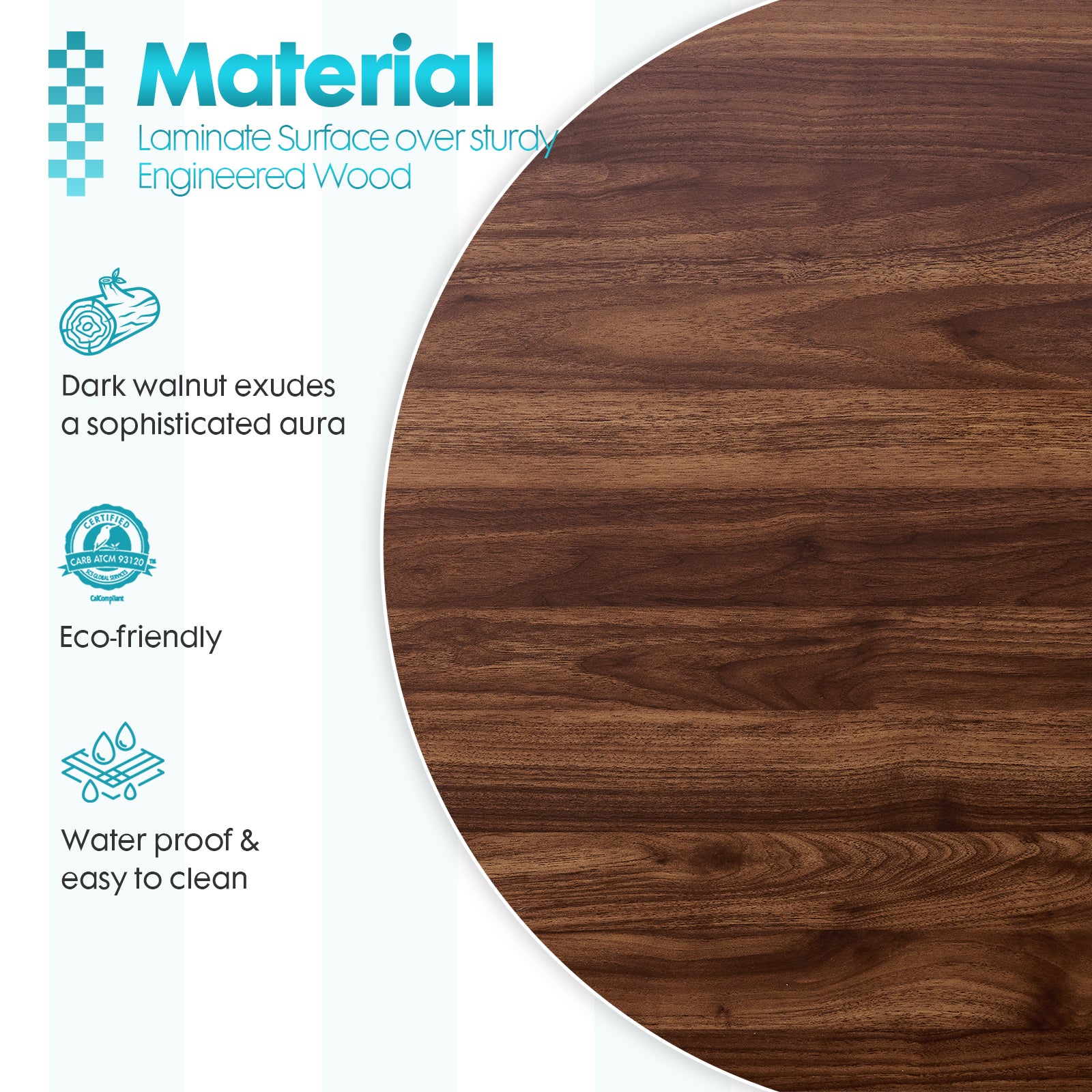 KABOON Floating Shelves Cube--Dark Walnut