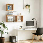Load image into Gallery viewer, KABOON Floating Shelves Cube--Light Walnut
