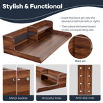 Load image into Gallery viewer, Kaboon Washer Dryer Countertop 2 Tier, 58&quot; W x 28&quot; D x 12&quot; H, Dark Walnut
