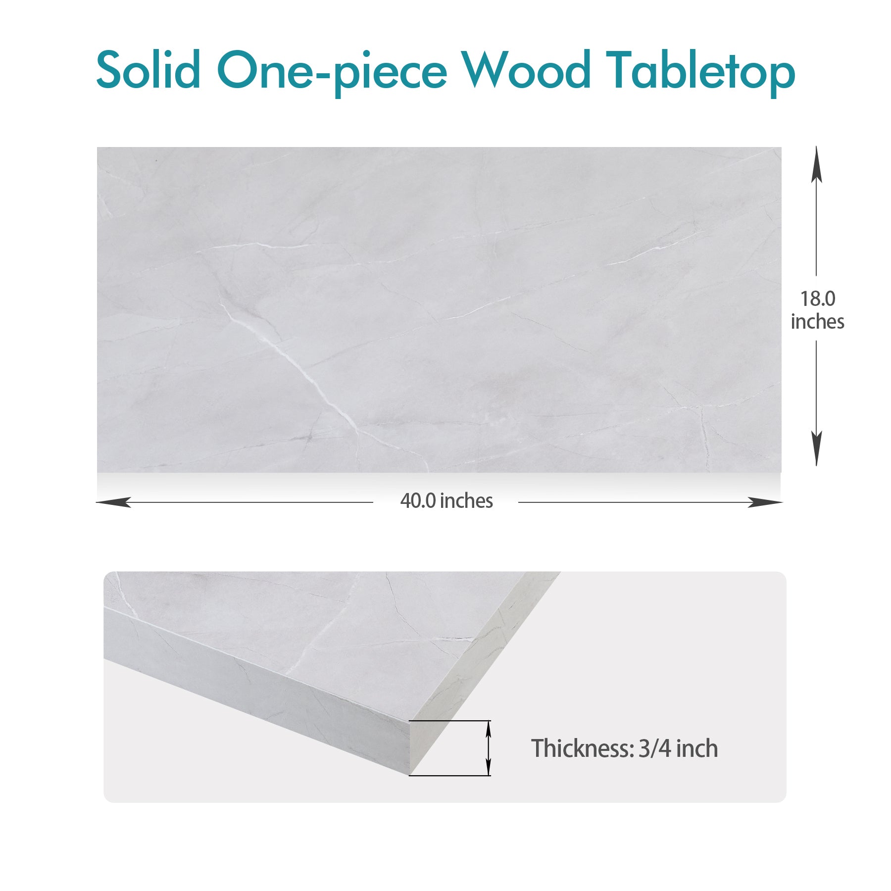 KABOON Universal Tabletop--White Rock-4 sizes