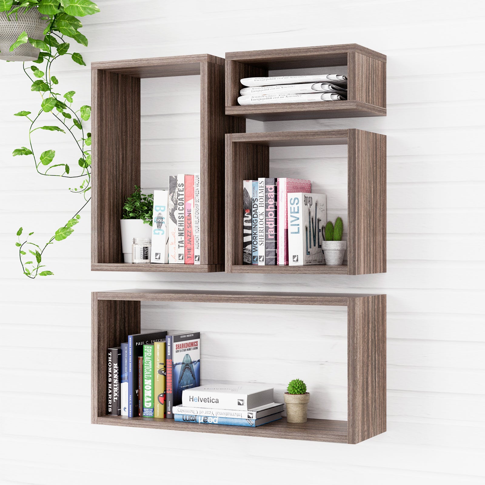 KABOON Floating Shelves Cube--Eucalyptus