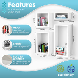 KABOON Floating Shelves Cube--White