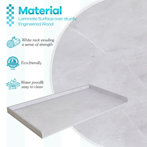 Kaboon Washer Dryer Countertop, White Rock