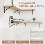 Load image into Gallery viewer, KABOON Floating Shelves for Wall, Set of 2--Light Walnut
