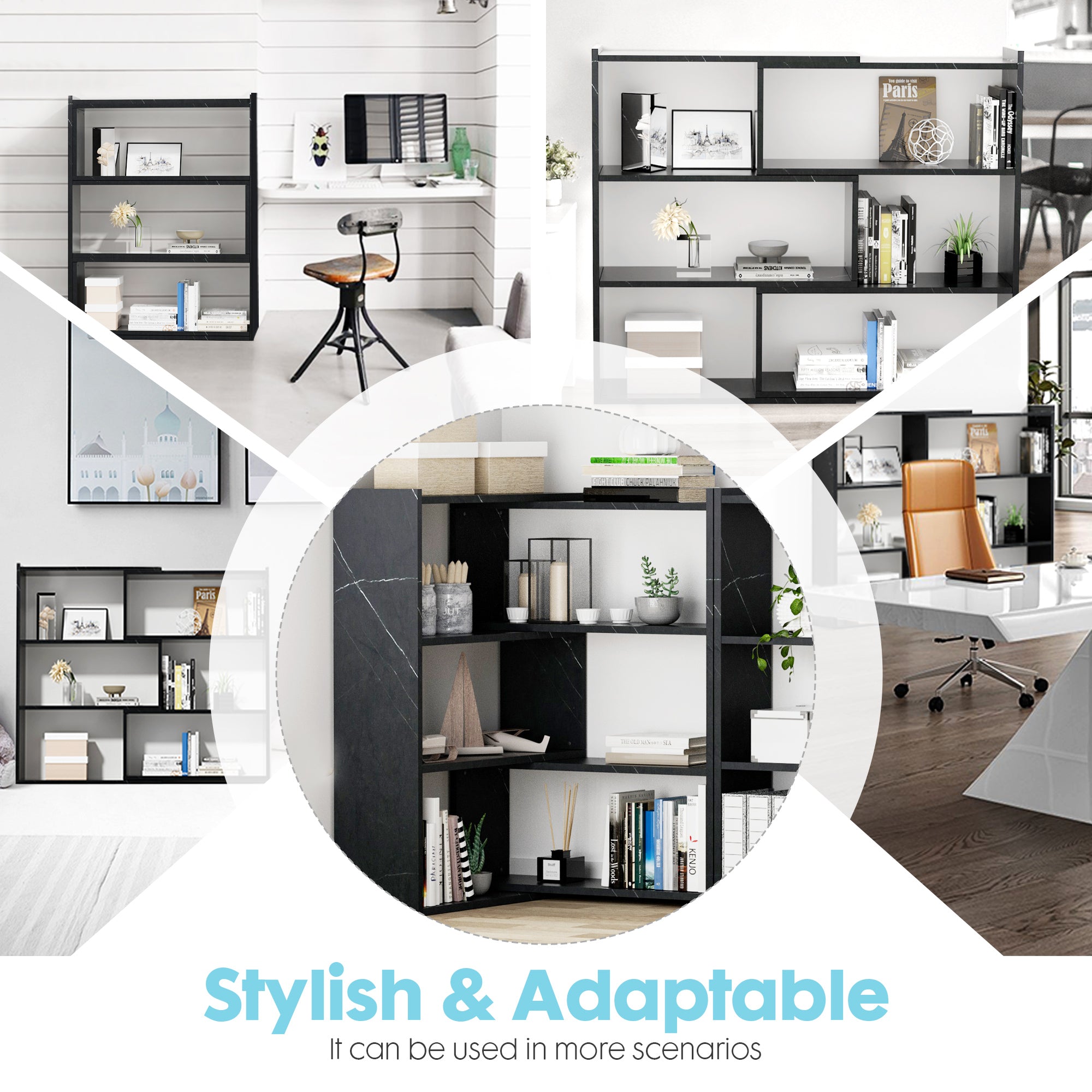 Kaboon 4-Tier Shelving Unit--Cloud Atlas
