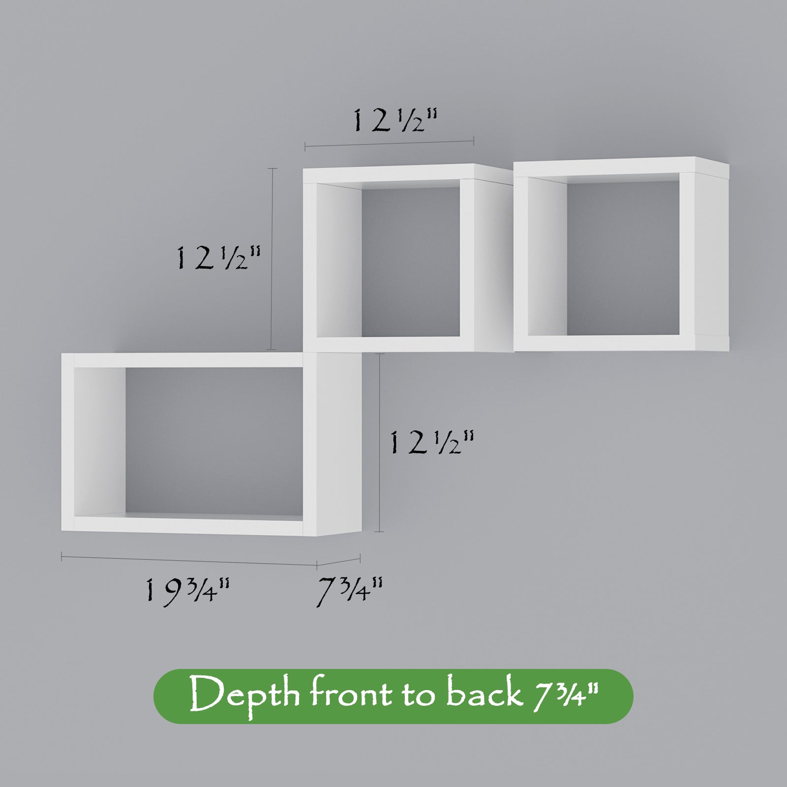 KABOON Floating Shelves Cube--White