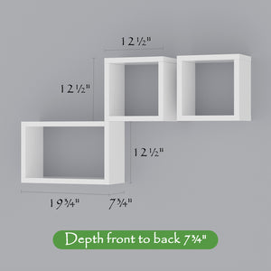 KABOON Floating Shelves Cube--White