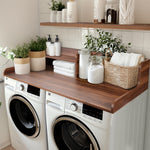Load image into Gallery viewer, Kaboon Washer Dryer Countertop 2 Tier, 58&quot; W x 28&quot; D x 12&quot; H, Dark Walnut
