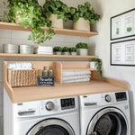 Load image into Gallery viewer, Kaboon Washer Dryer Countertop 2 Tier, 58&quot; W x 28&quot; D x 12&quot; H, Light Walnut
