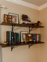 Load image into Gallery viewer, KABOON Floating Shelves for Wall, Set of 2--Dark Walnut
