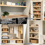 Load image into Gallery viewer, Wire Shelf Covers, Wire Rack Covers for Pantry, Closet (4pcs), Light Walnut
