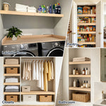 Load image into Gallery viewer, Wire Shelf Covers, Wire Rack Covers for Pantry, Closet (4pcs), Light Walnut
