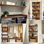 Load image into Gallery viewer, Wire Shelf Covers, Wire Rack Covers for Pantry, Closet (4pcs), Dark Walnut
