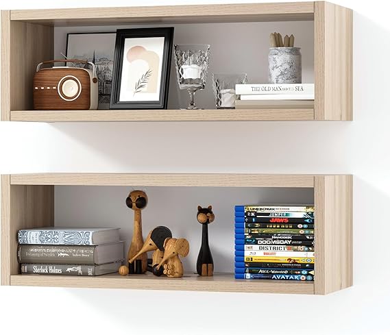 KABOON Floating Shelves Cube--Oak