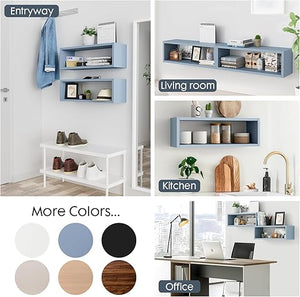 KABOON Floating Shelves Cube--Peace Blue