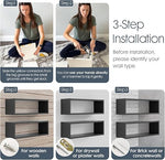 Load image into Gallery viewer, KABOON Floating Cube Shelves--Black
