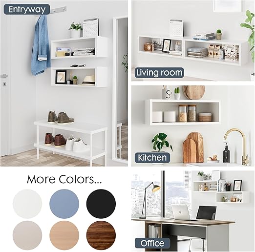 KABOON Floating Shelves Cube--White