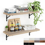 Load image into Gallery viewer, KABOON Floating Shelves for Wall, Set of 2--Oak
