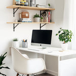 Load image into Gallery viewer, KABOON Floating Shelves for Wall, Set of 2--Light Walnut
