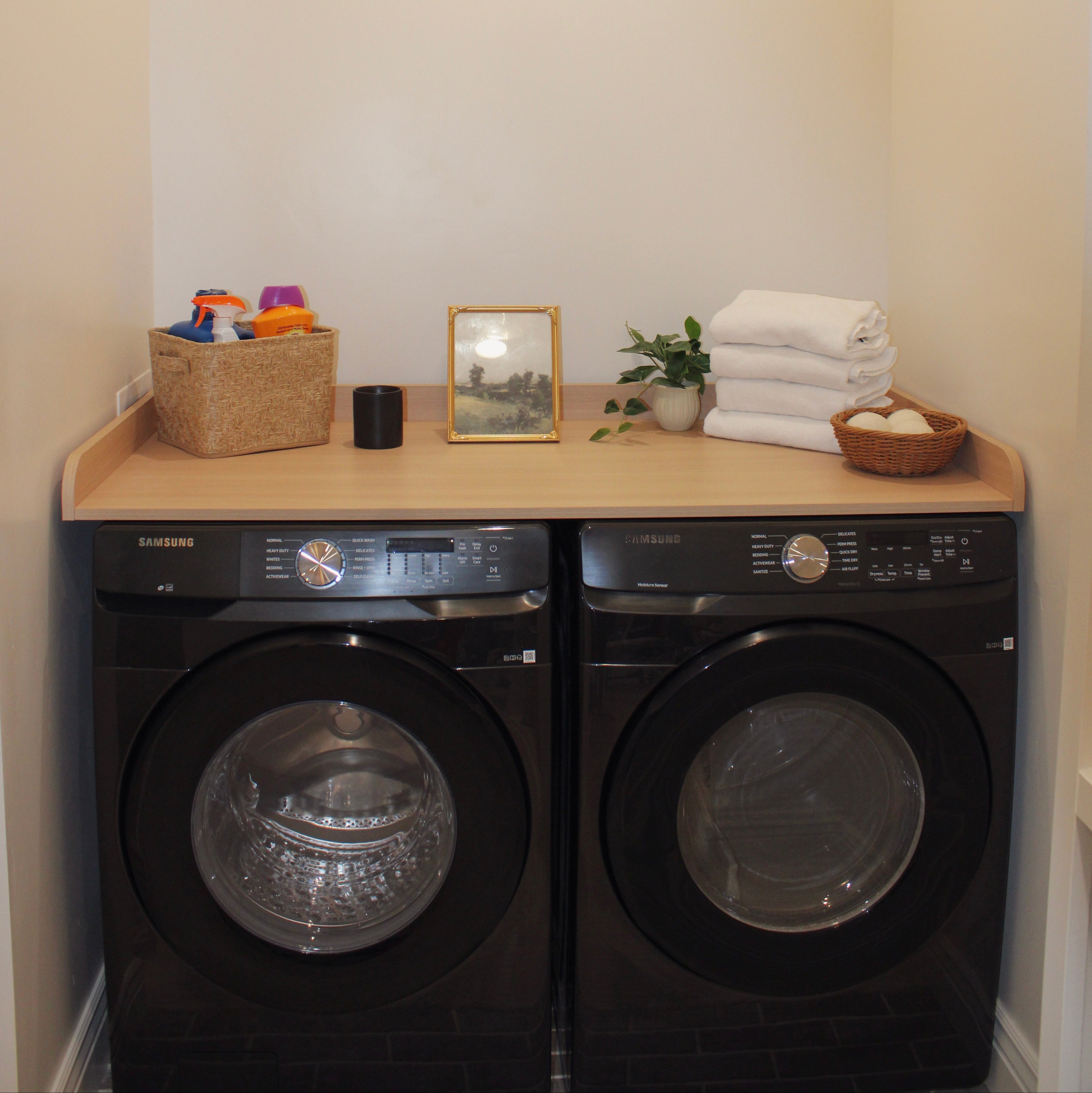 Kaboon Washer Dryer Countertop, Light Walnut