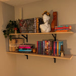 Load image into Gallery viewer, KABOON Floating Shelves for Wall, Set of 2--Light Walnut
