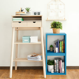 KABOON Floating Cube Shelves--Cyan