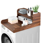 Load image into Gallery viewer, Kaboon Washer Dryer Countertop 2 Tier, Laundry Space Organizer,  Dark Walnut
