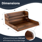 Load image into Gallery viewer, Kaboon Washer Dryer Countertop 2 Tier, Laundry Space Organizer,  Dark Walnut
