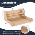 Load image into Gallery viewer, Kaboon Washer Dryer Countertop 2 Tier, 28" W x 28" D x 12" H, Light Walnut
